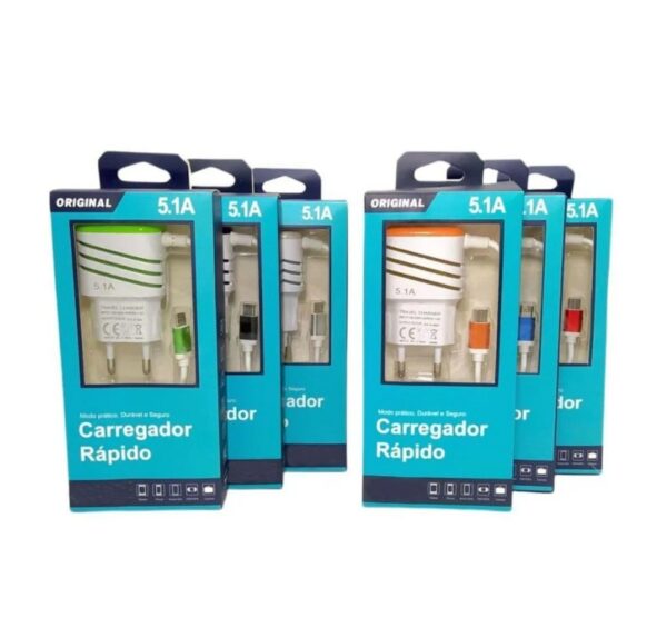Carregador Rápido 5.1A – Original e Seguro