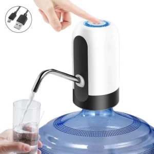 Bomba Elétrica Recarregável para Galão de Água – USB Automática com Torneira Inox