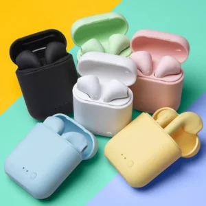 Fone De Ouvido Bluetooth I12 5.0 Com Carregador Na Colorido