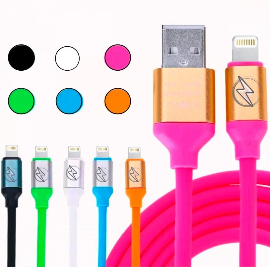 Cabo USB Lightning para iPhone – Colorido e Resistente
