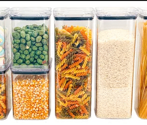 Kit 7 Potes Herméticos de Acrílico Crystal – Amobox