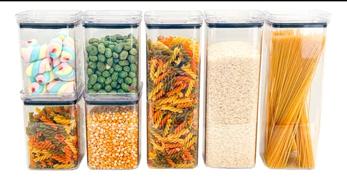 Kit 7 Potes Herméticos de Acrílico Crystal – Amobox