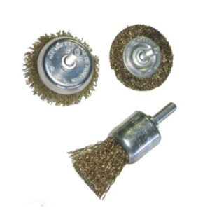 Jogo de Escova de Aço Rotativa – 3 Peças para Furadeira