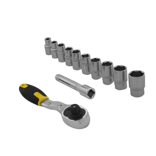 Jogo de Soquetes com 12 Peças – Com Catraca Reversível e Extensor