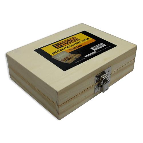 Jogo de Fresas para Tupia com 12 Peças – Estojo de Madeira - Imagem 2