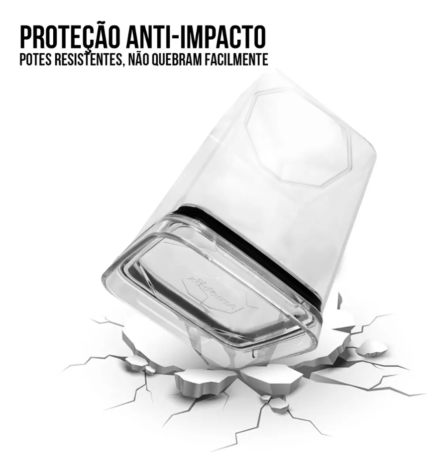 Kit 7 Potes Herméticos de Acrílico Crystal – Amobox - Imagem 6